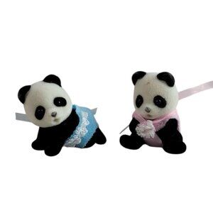 Calico Critters Wilder Panda Twins Paul Blue Patsy Pink Epoch Vintage 1985